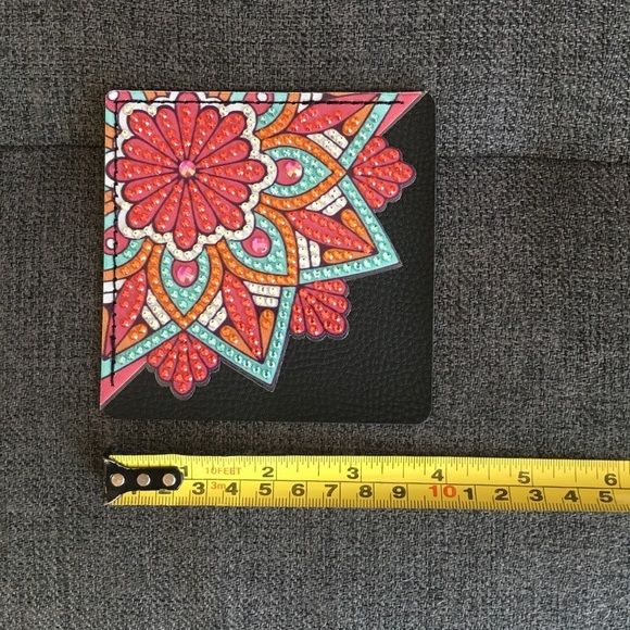 Diamond Art Lotus Flower Corner Bookmark, Colorful, Sparkly, Bling (PINK/BLUE) - Picture 10 of 17